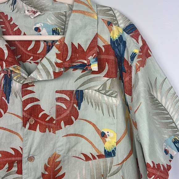 Barefoot in Paradise by Aloha Royals casual button down tropical Hawaiian shirt - Picture 2 of 10